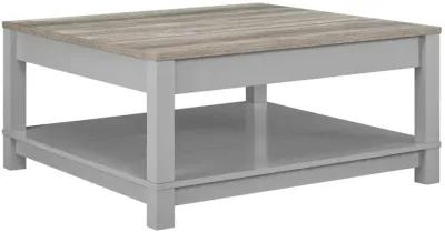 Carver Coffee Table with Bottom Magazine Storage Shelf