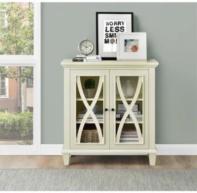 Ellington Glass Double Door Accent Cabinet with Shelves