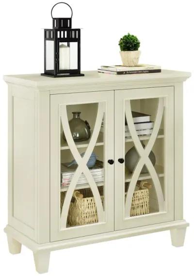 Ellington Glass Double Door Accent Cabinet with Shelves