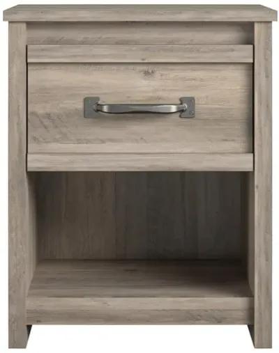 Bassinger 1 Drawer Bedroom Nightstand with Pewter Handles