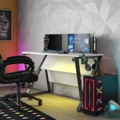 Genesis Height Adjustable Gaming Desk with LED Lights