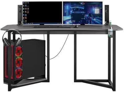 Quest Curved Gaming Desk Workstation with CPU Stand