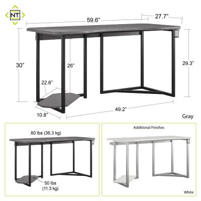 Quest Curved Gaming Desk Workstation with CPU Stand