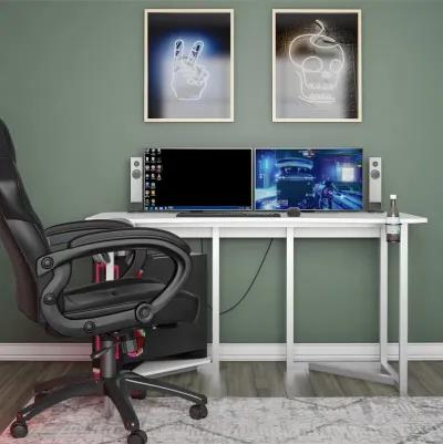 Quest Curved Gaming Desk Workstation with CPU Stand