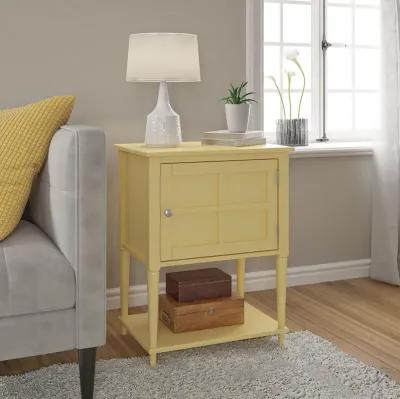 Fairmont Accent Table with 3 Shelves and Mullioned Frame Door