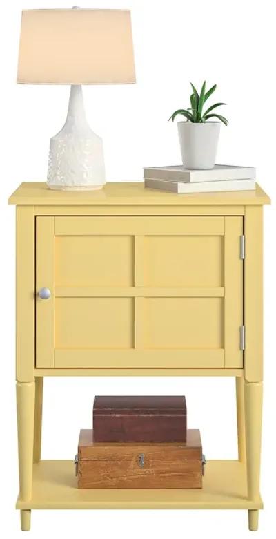 Fairmont Accent Table with 3 Shelves and Mullioned Frame Door