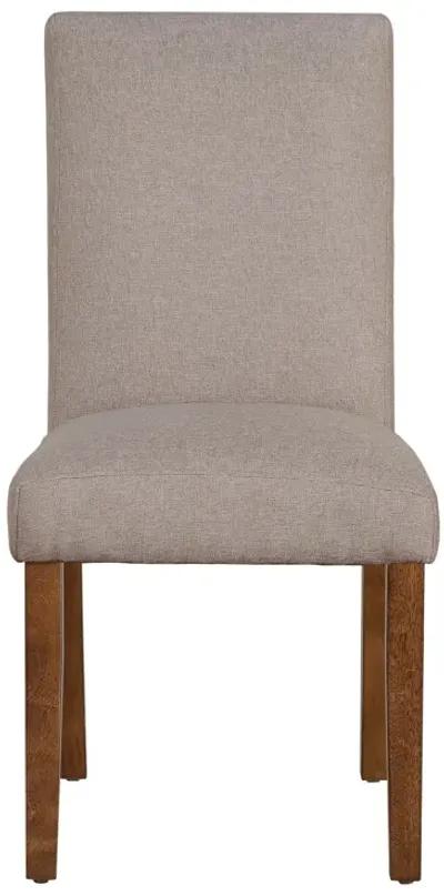 Parsons Linen Upholstered Chairs with Pine Legs, Set of 2