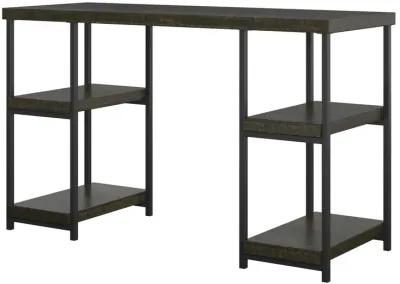 Elmwood Double Pedestal Computer Desk with 4 Side Shelves