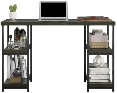 Elmwood Double Pedestal Computer Desk with 4 Side Shelves