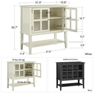 Franklin 2 Glass Door Storage Cabinet