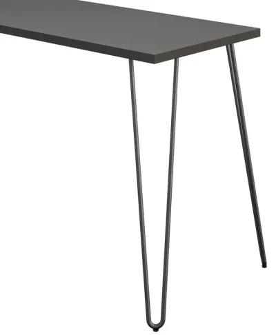 Haven Retro Computer L Desk with Riser and Metal Hairpin Legs