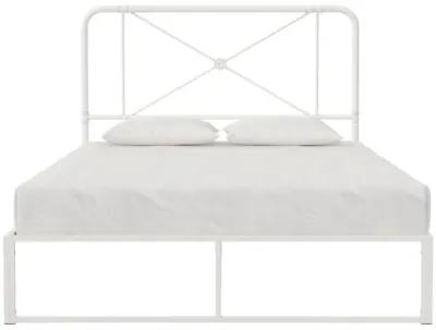 Allysa Medallion Accented Metal Headboard with Classic Matte Finish