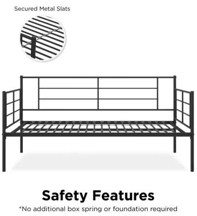 Praxis Metal Daybed with Steel Frame and Slats