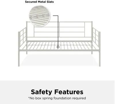 Praxis Metal Daybed with Steel Frame and Slats