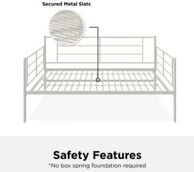 Praxis Metal Daybed with Steel Frame and Slats