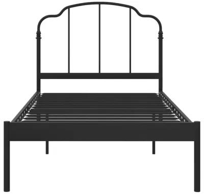 Camie Metal Bed with Adjustable Height Base and Vintage Headboard