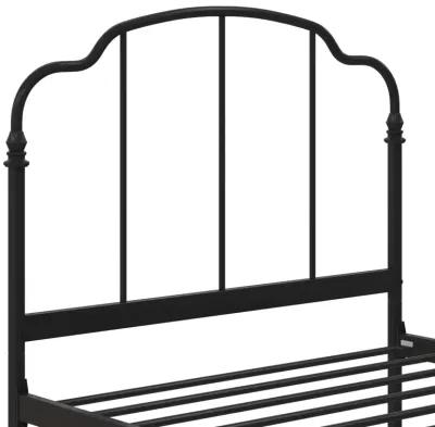 Camie Metal Bed with Adjustable Height Base and Vintage Headboard