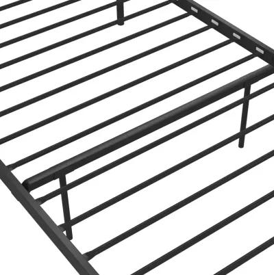 Camie Metal Bed with Adjustable Height Base and Vintage Headboard