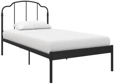 Camie Metal Bed with Adjustable Height Base and Vintage Headboard