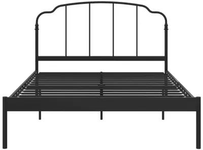 Camie Metal Bed with Adjustable Height Base and Vintage Headboard