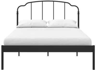 Camie Metal Bed with Adjustable Height Base and Vintage Headboard