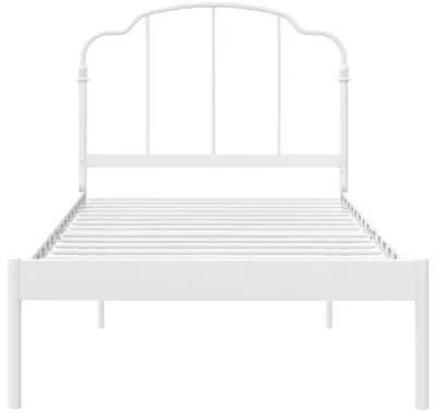 Camie Metal Bed with Adjustable Height Base and Vintage Headboard