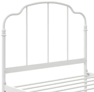 Camie Metal Bed with Adjustable Height Base and Vintage Headboard