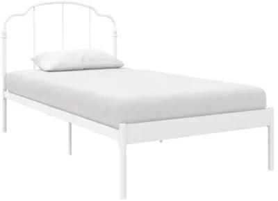 Camie Metal Bed with Adjustable Height Base and Vintage Headboard