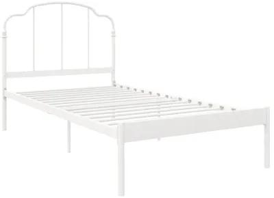 Camie Metal Bed with Adjustable Height Base and Vintage Headboard