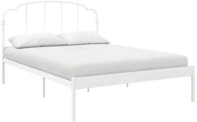 Camie Metal Bed with Adjustable Height Base and Vintage Headboard