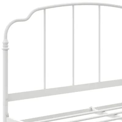 Camie Metal Bed with Adjustable Height Base and Vintage Headboard