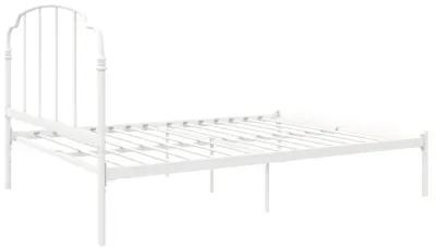 Camie Metal Bed with Adjustable Height Base and Vintage Headboard