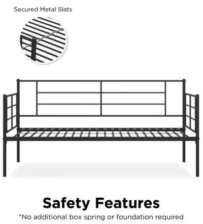 Praxis Metal Daybed with Steel Frame and Slats