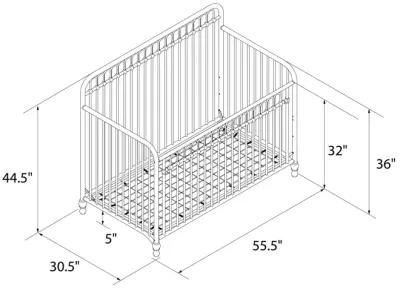 Ivy 3 in 1 Convertible Metal Crib