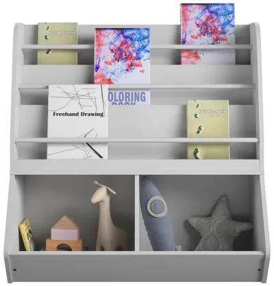 Jocelyn Kids Book and Toy Storage with 3 Shelves and 2 Open Compartments