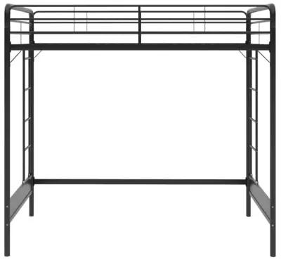 Colten Raised Loft Bed with Metal Frame and Bottom Nook