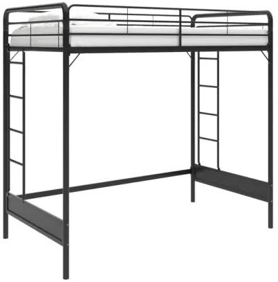 Colten Raised Loft Bed with Metal Frame and Bottom Nook