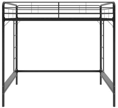 Colten Raised Loft Bed with Metal Frame and Bottom Nook