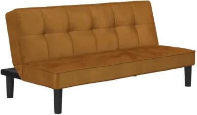 Tyler Velvet Tufted Upholstered Futon with Wooden Frame