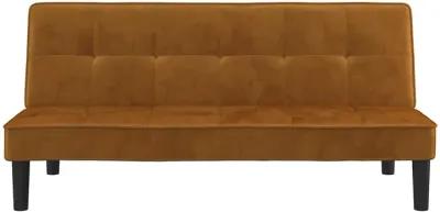 Tyler Velvet Tufted Upholstered Futon with Wooden Frame