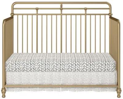 Monarch Hill Hawken 3 in 1 Convertible Metal Crib Adjusts to 3 Heights