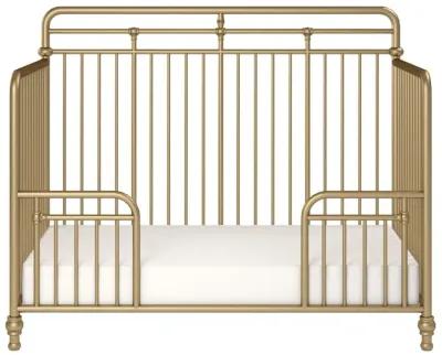 Monarch Hill Hawken 3 in 1 Convertible Metal Crib Adjusts to 3 Heights