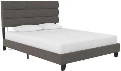 Paloma Upholstered Bed with Tufted Headboard and USB Port