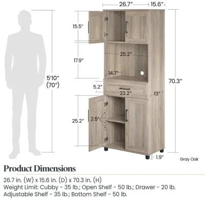 Tindall Modern Farmhouse 4 Door Tall Coffee Bar