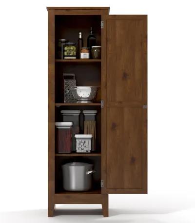 Milford 60 Inch Single Door Storage Pantry Cabinet with 4 Shelves