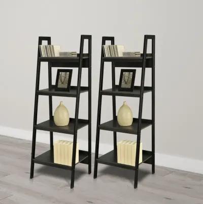 Lawrence 4 Shelf Ladder Bookcase Bundle, Set of 2