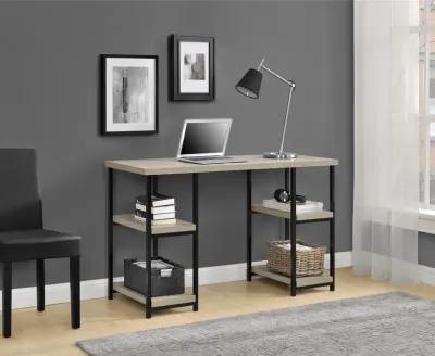 Elmwood Double Pedestal Computer Desk with 4 Side Shelves