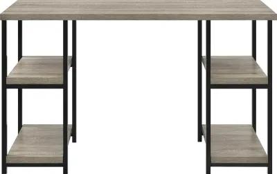 Elmwood Double Pedestal Computer Desk with 4 Side Shelves