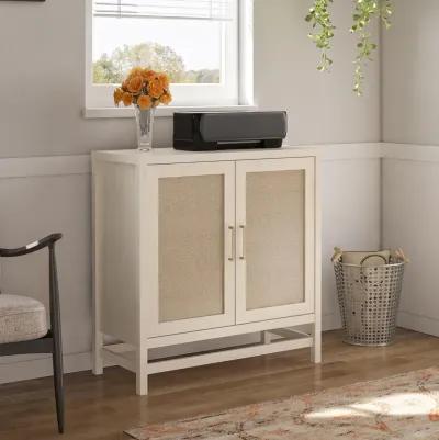 Lennon 2 Door Storage Cabinet with Faux Rattan