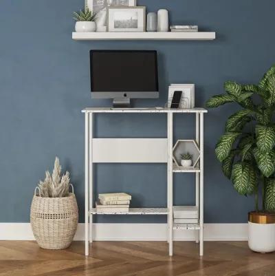 Berkeley Standing Desk with Open Shelves and Large Work Surface